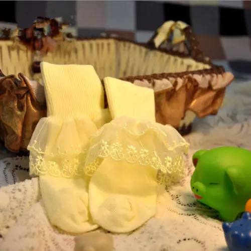 Удобные носки-пачки для маленьких девочек кружевные носки с бантом