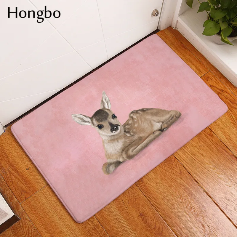 Hongbo, Противоскользящий коврик для двери с животными, милый мультяшный собачий хомяк, олень, ковры для спальни, декоративные коврики для лестницы, домашний декор, рукоделие