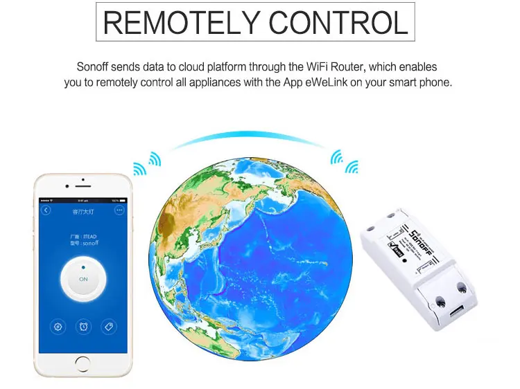 2 шт. Sonoff беспроводной Wifi переключатель универсальный модуль автоматизации умного дома таймер Diy интеллектуальный пульт дистанционного управления через IOS Androidi