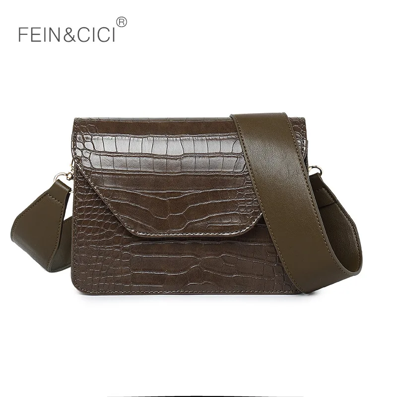 Сумка мессенджер с животным принтом аллигатора кожаная женская сумка 2018 осень