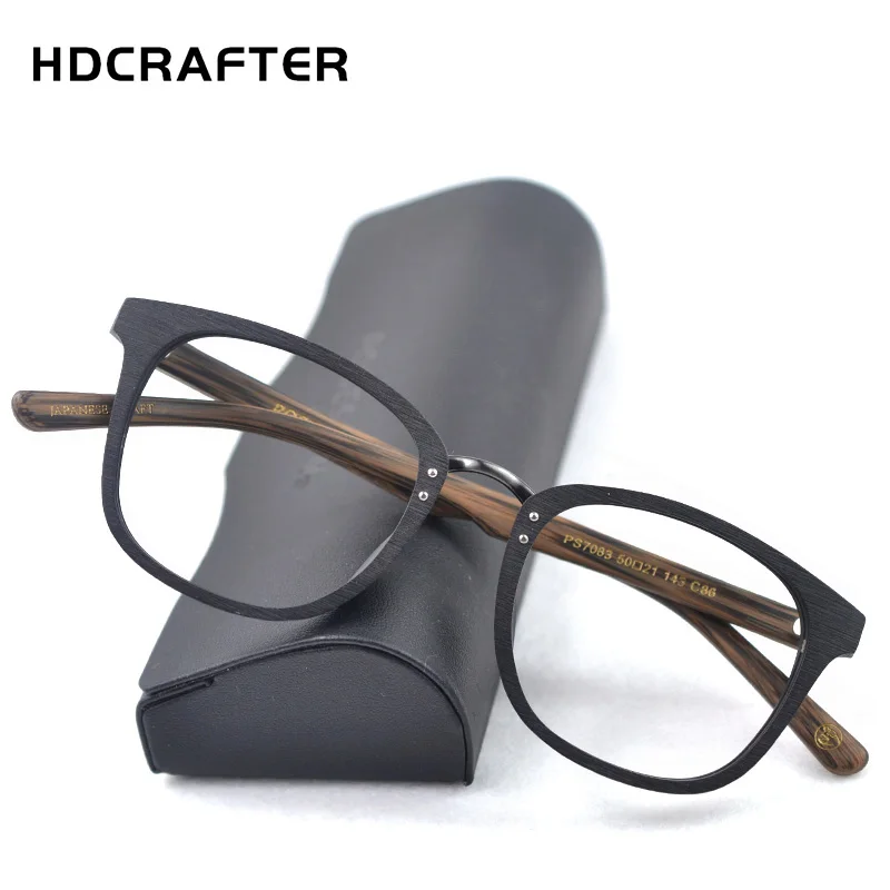 HDCRAFTER Wood Glasses Frame Men Wooden Eyeglasses frames for Male ...