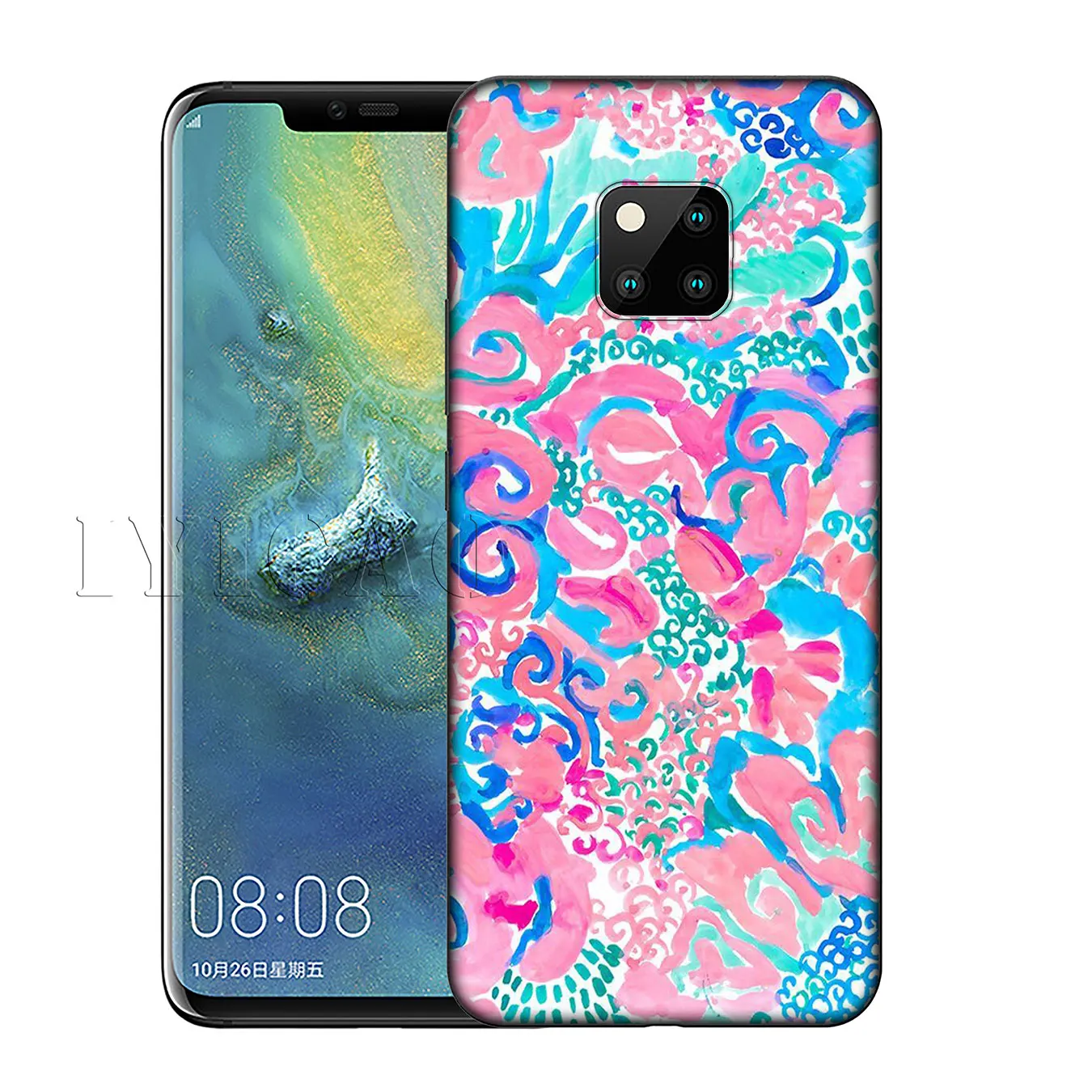 Силиконовый мягкий чехол IYICAO с розовыми песками Lily Pulitzer для huawei Nova 3 3i 2i mate 20 10 Pro Lite