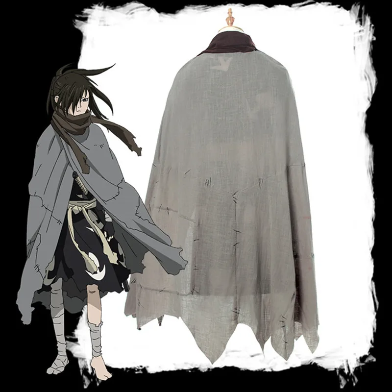 Аниме Dororo Hyakkimaru Косплей Костюм Кимоно Ронин Хэллоуин Мужской плащ костюм полный
