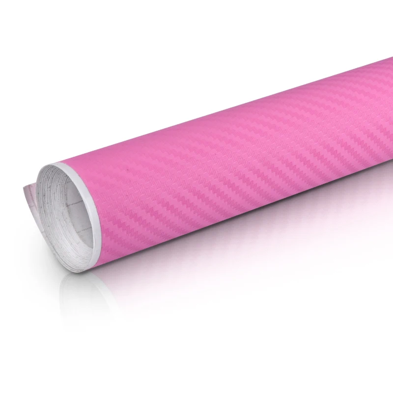 Pink 200 см x 50 см 3D Водонепроницаемая виниловая пленка из углеродного волокна Сделай Сам наклейки на машину и Наклейки обертывание лист рулон 11 цветов для автомобиля-Стайлинг - Название цвета: Pink