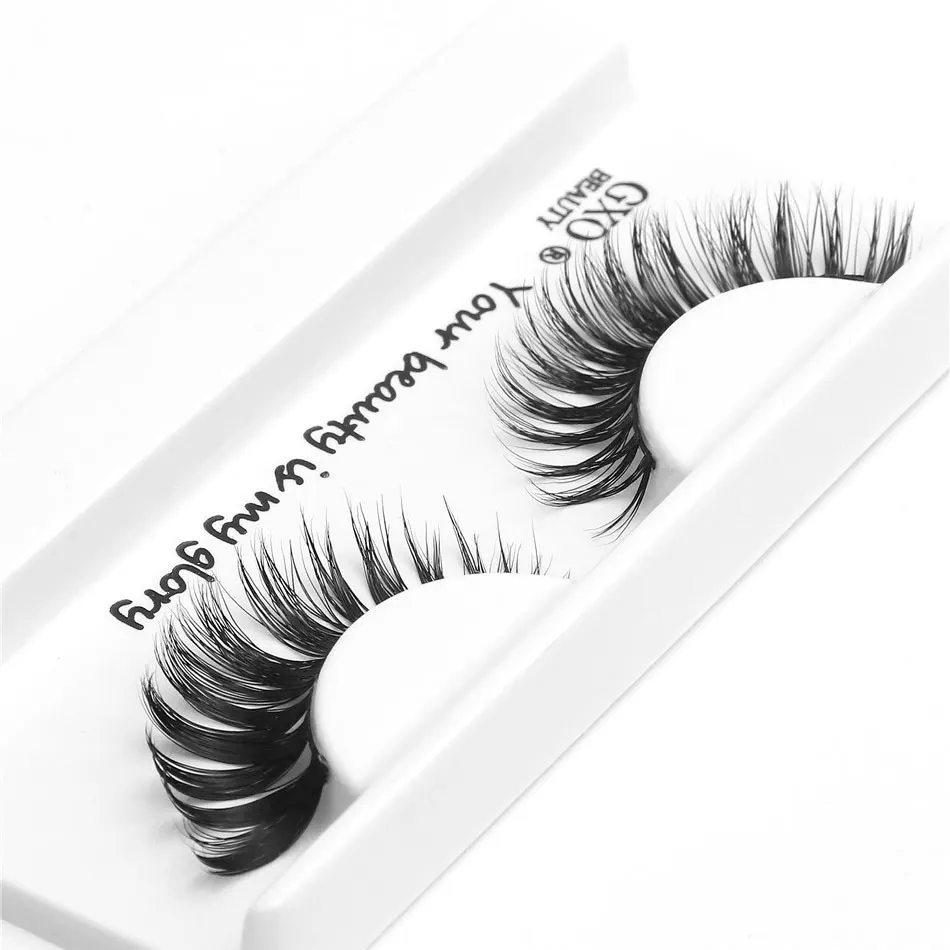 GXO BEAUTY 1 Pairs Mink Eyelashes Natural Long 3d False Lashes Hand Made Makeup Eyelash Extension -N1/82 | Красота и здоровье