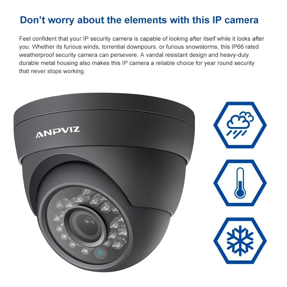 Anpviz 1080 P башни PoE IP камера водонепроницаемая HD 2MP в помещении/на открытом воздухе