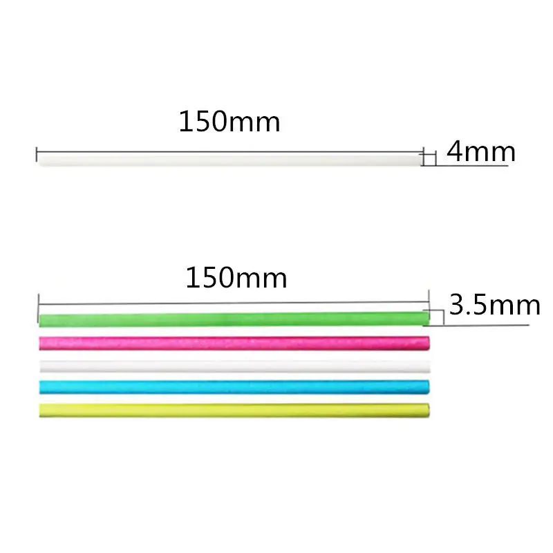 100/50 шт. Цветные Бумажные палочки для леденцов ватные конфеты шоколадные