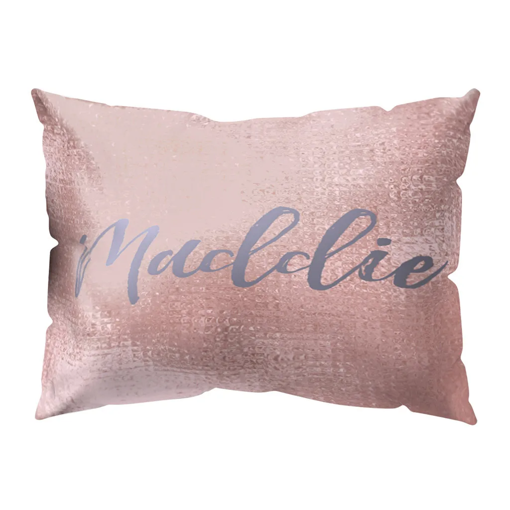 30*50cm Polyester Pillowcase Pink Girl Series Simple Letter Rectangular Home Bedroom Sofa Decoration | Дом и сад
