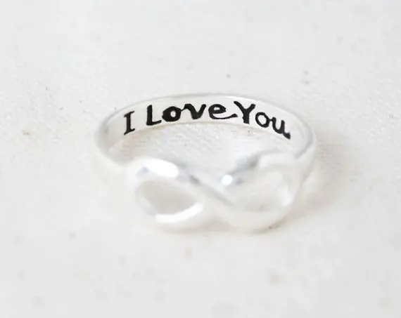 yiustar 2016 Classical Love Rings Jewelry Infinity Ring Letter Message Eternity for Women R019 | Украшения и аксессуары