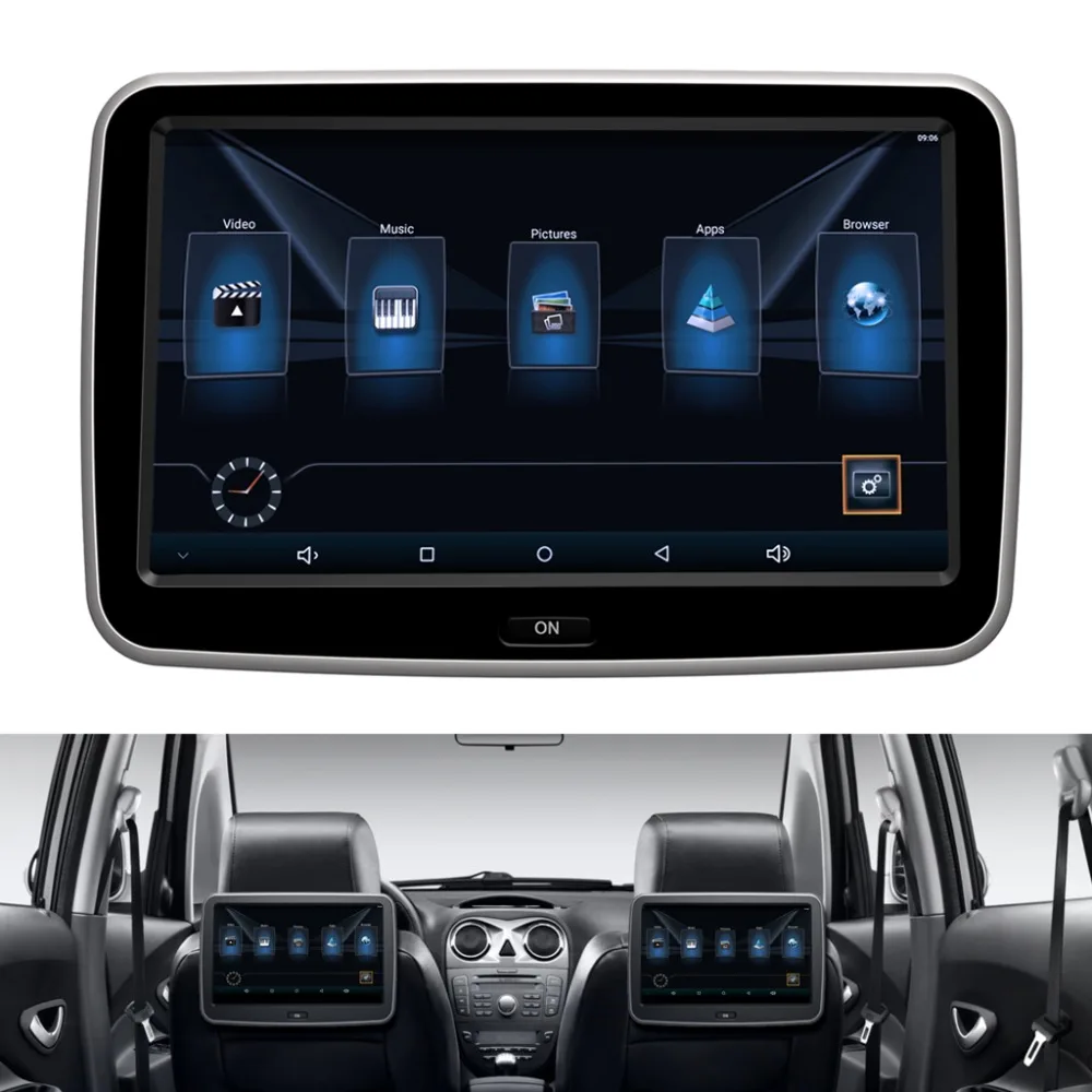 Android 6 0 цифровой подголовник плеер заднего сиденья автомобиля развлекательная