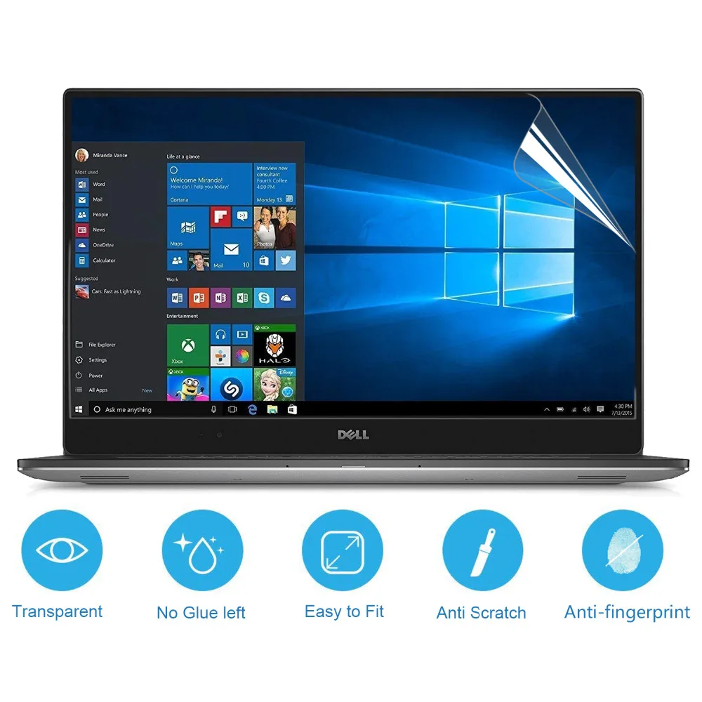 Cartinoe протектор экрана для Dell Xps 15 9560 6 &quotдюймовый 4k сенсорный ноутбук Hd кристально