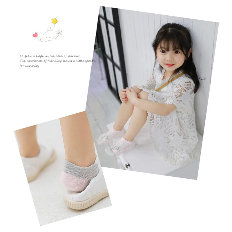 5 пар/лот Новый изображением симпатичного котенка Детские носки Сезон весна-лето