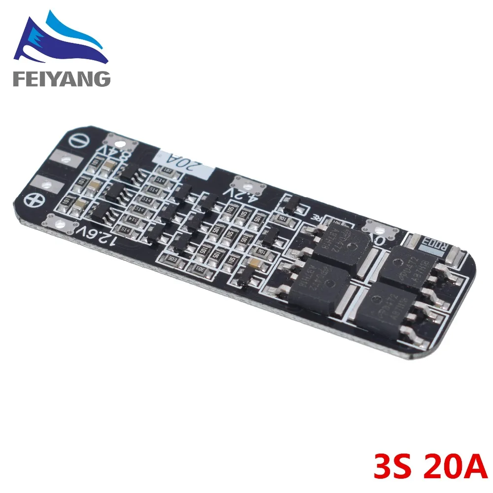 1 шт. 3S 20A литий ионный Батарея 18650 Зарядное устройство PCB плата защиты BMS 12 6 в