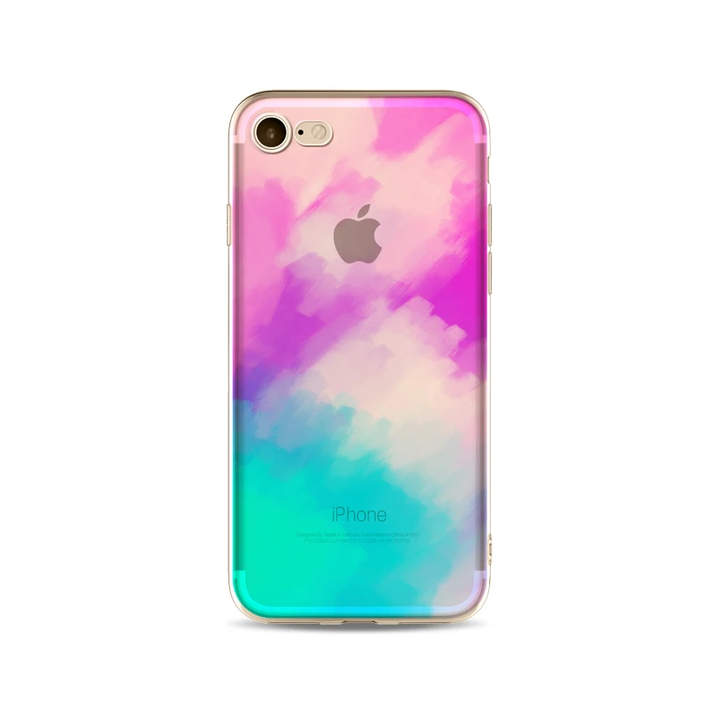 FEIHOO ELE Colorful Painting Phone Case For Iphone X 8 8P 7 7P 6s 6P 5s Transparent Silicone Custom TPU Soft Bags Cases | Мобильные