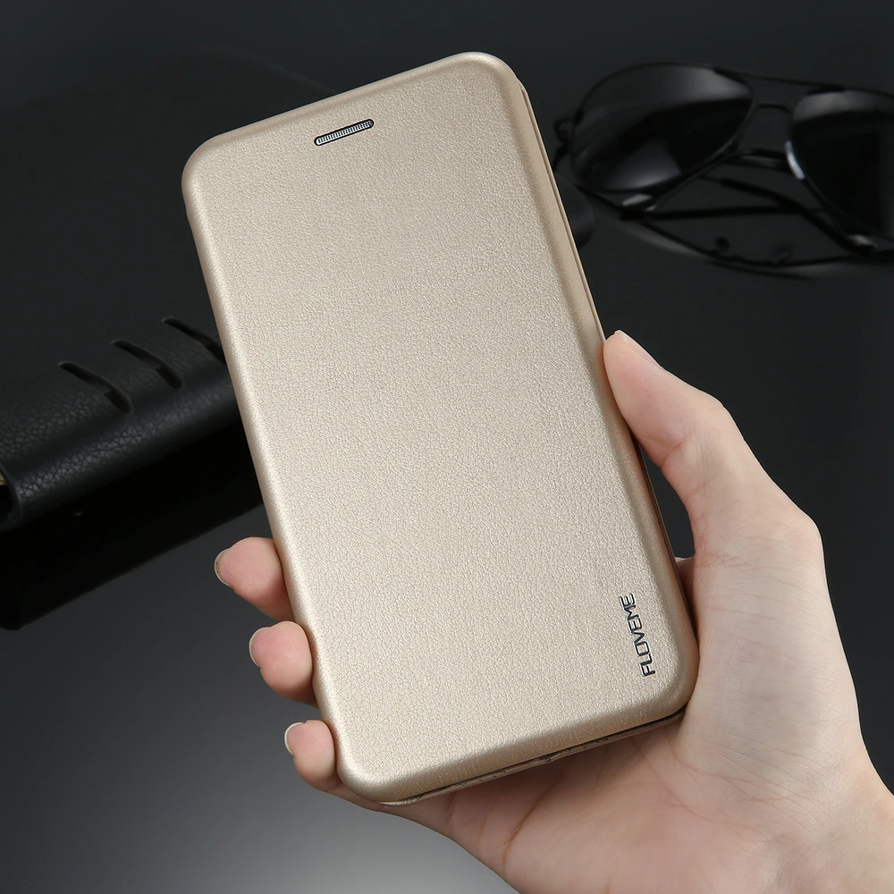 Floveme для iPhone 7 Plus из искусственной кожи Подставки случае Невидимый слот карты