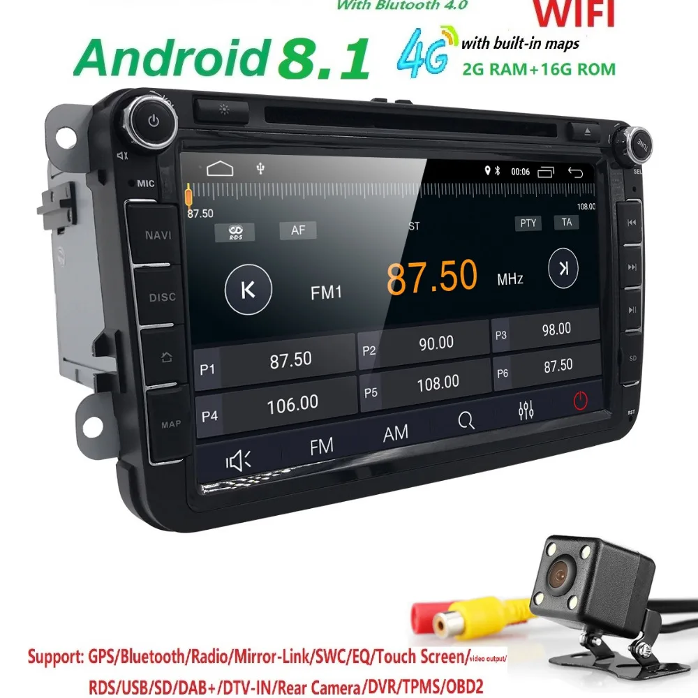 Hizpo Android Navigaton автомобильный мультимедийный плеер для сиденья Altea Skoda Volkswagen Polo Touran