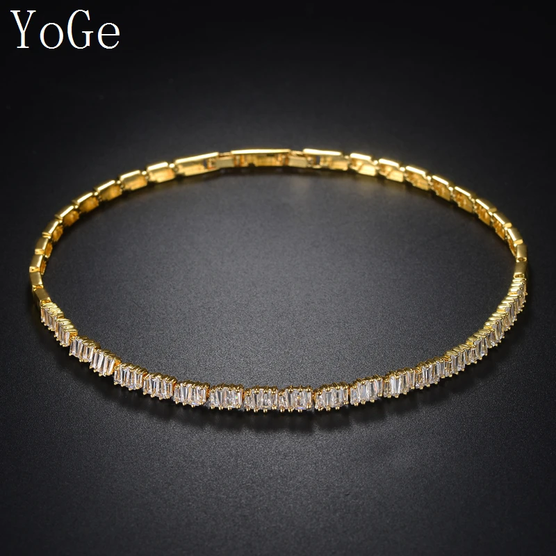 

YoGe Wedding&Party Jewelry for Women, N0377 popular AAA CZ Baguette choker necklace
