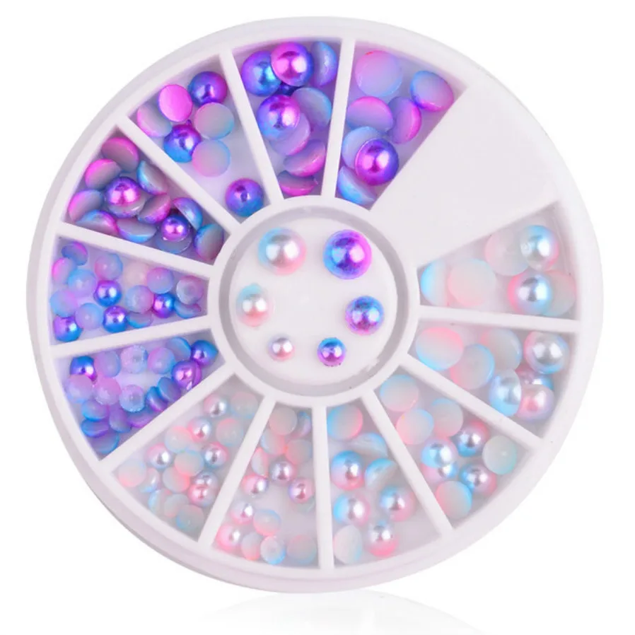 1 коробка Смешанные Круглый Лак для ногтей Шаблоны чистый прозрачные силиконовые