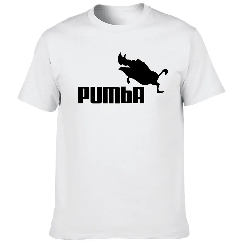 Забавная футболка милые футболки Homme Pumba мужские повседневные хлопковые топы с