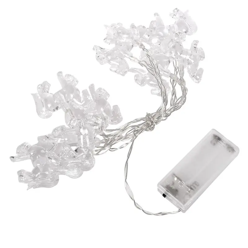 Светодиодная гирлянда с декором в виде лошади 10 ламп сказочный праздничный свет