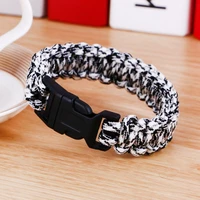 outdoor camping survival paracord bracelet for men hiking buckle wristband emergency rope bangle jewelry gift