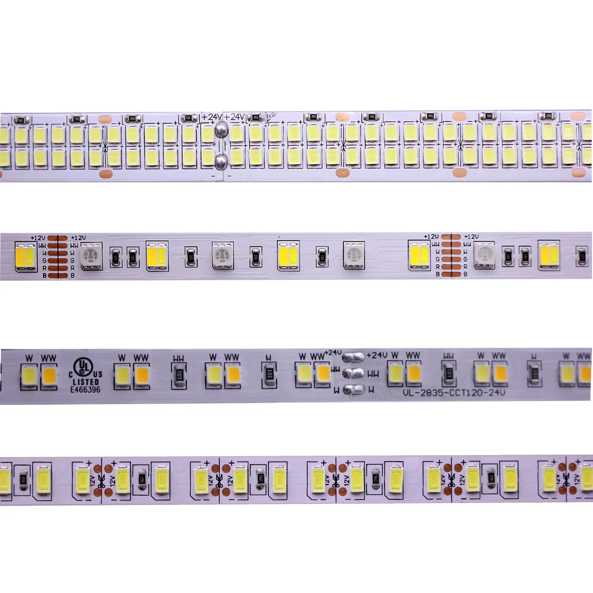 Светодиодная лента 5 м 2835 5730 5050 5054 RGB CCT RGBCCT RGBW RGBWW теплый белый свет 60/120/240/480