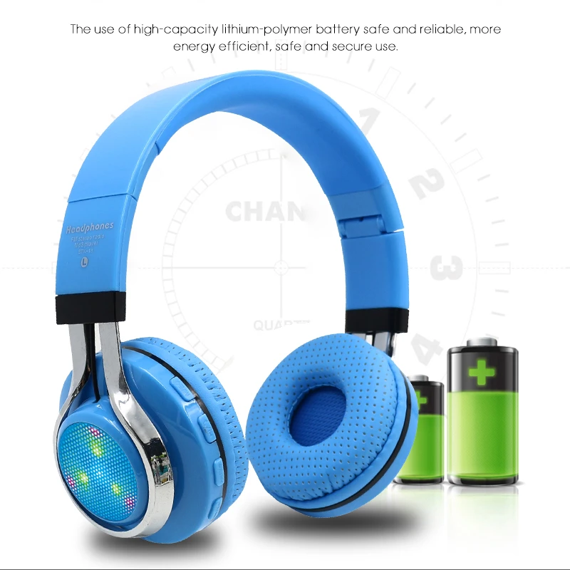 TOPROAD светодио дный audifonos Bluetooth наушники светящиеся складные Беспроводной музыке