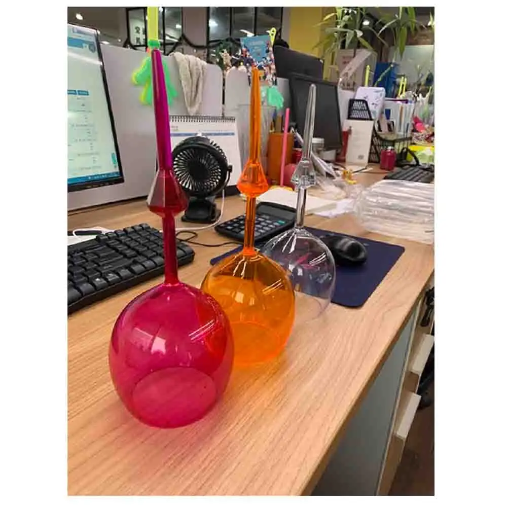 Beatiful Floating Beach Glass Acrylic Shatterproof Wine Beer Cocktail Drink Glasses For Outdoor Pool Stick up in Sand Snow Cup