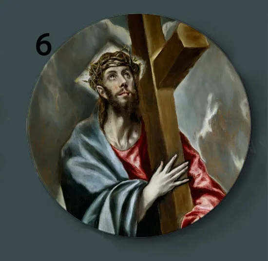 El Greco священник декоративная тарелка Мадонна Иисус церковь декоративная тарелка домашняя Наклейка на стену тарелка испанский Ренессанс живопись тарелка - Цвет: 6