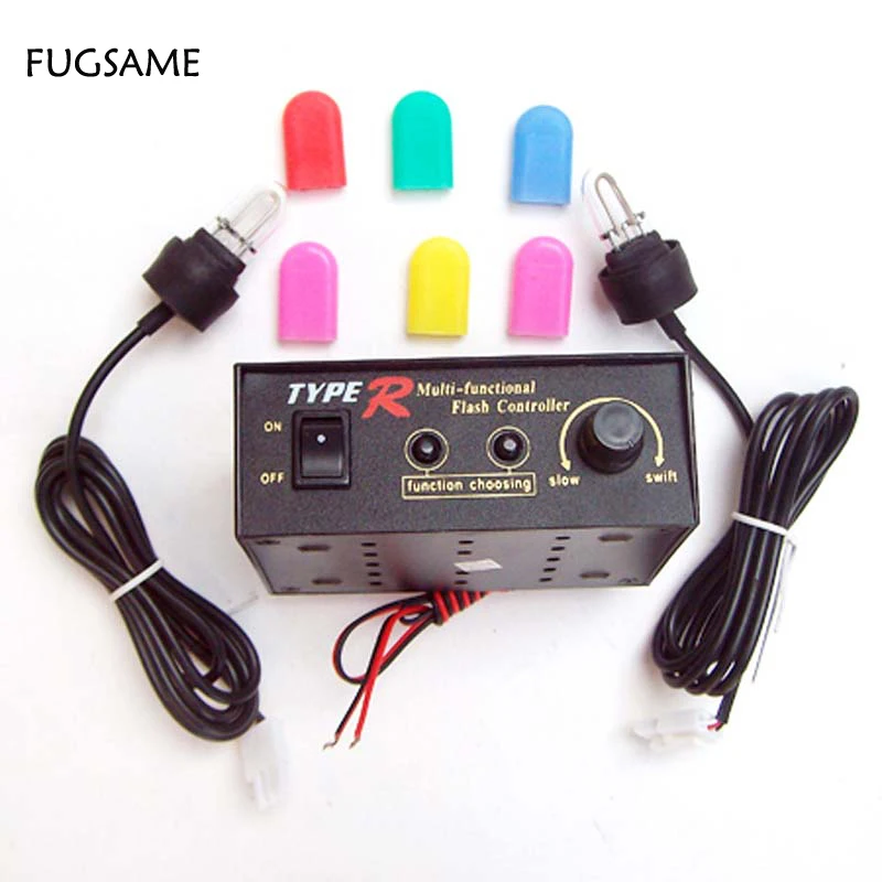 

FUGSAME One set Type R 8 Function adjustable Warning Strobe light( big U tube) 30W/12V Multi-color cover 704-2