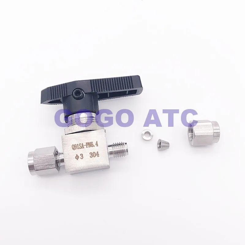Шаровой клапан 6 8 10 12 мм 1/" 1/4" 3/" 1/2" трубка из нержавеющей стали 304 316 высокая температура давления 2 варианта карты комплект шаровой клапан