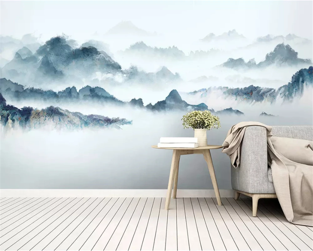 

Пользовательские обои Beibehang, абстрактные чернила, пейзаж, 3D фото, Настенные обои, обои для спальни, гостиной, обои для стен 3 d
