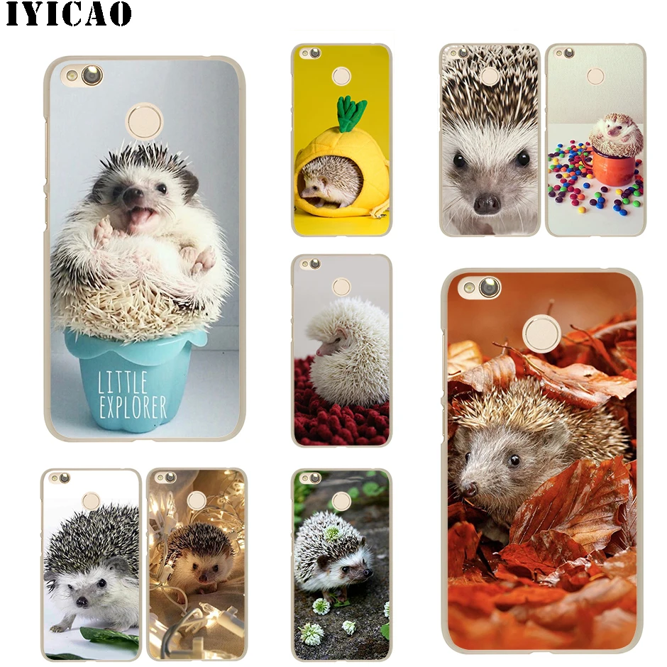 IYICAO милый Ежик Жесткий Для Xiaomi Mi 5 5S 6 9 8 A2 Lite 5X Mix 2S F1 SE MAX 3 9T A3 Pro CC9E Redmi Note