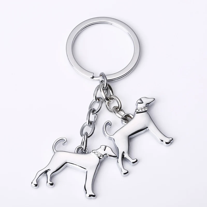 2017 творческая Брелки Симпатичные собака далматин брелки Кость Подвеска Брелок