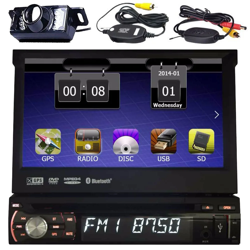 Карта gps включена! Цифровой сенсорный экран автомобильный dvd плеер 1 Din стерео