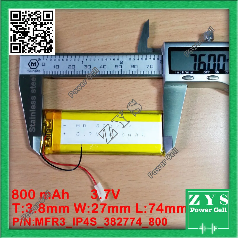 1 шт. Литий ионная батарея 7 4 В 800 мАч литиевая Размер: 3.8x27x74мм|battery 7.4v|7.4 vlithium 7.4v |