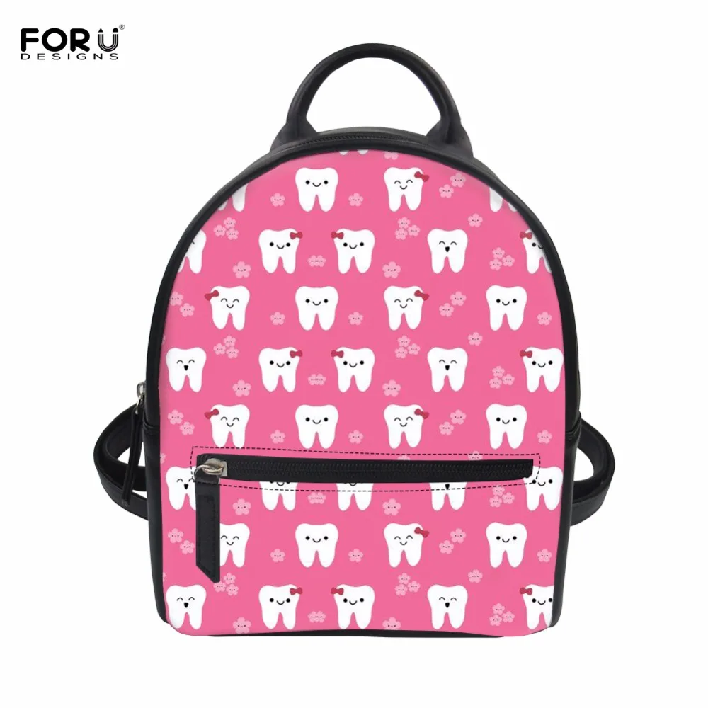 Милый розовый рюкзак FORUDESIGNS с мультяшным рисунком дантиста маленькие женские