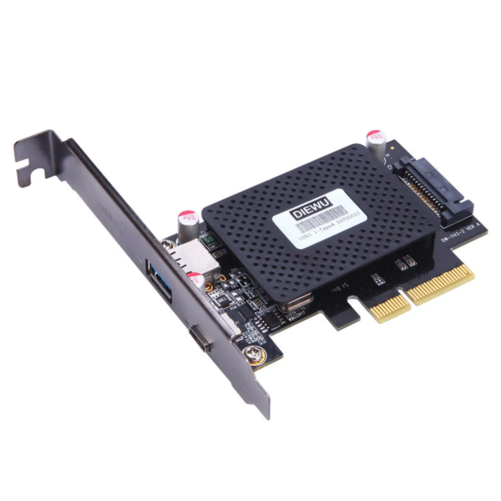 

Maikou USB3.1-A + C карта расширения PCI-e 10G riser card настольная карта Type-A + C