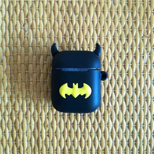 Batman 3D мультяшный милый мягкий силиконовый чехол для Apple Airpods чехол для гарнитура для Airpods Box Air Pods чехол Аксессуары для наушников - Цвет: Batman