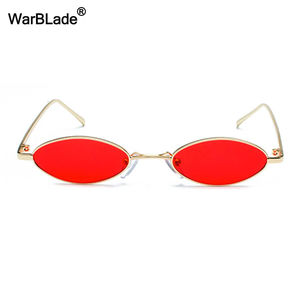 Warblade модные Брендовая Дизайнерская обувь небольшой овальный Солнцезащитные очки для женщин Для мужчин Clear Цвет Оптические стёкла унисекс эллипса Защита от солнца Очки для женщин UV400