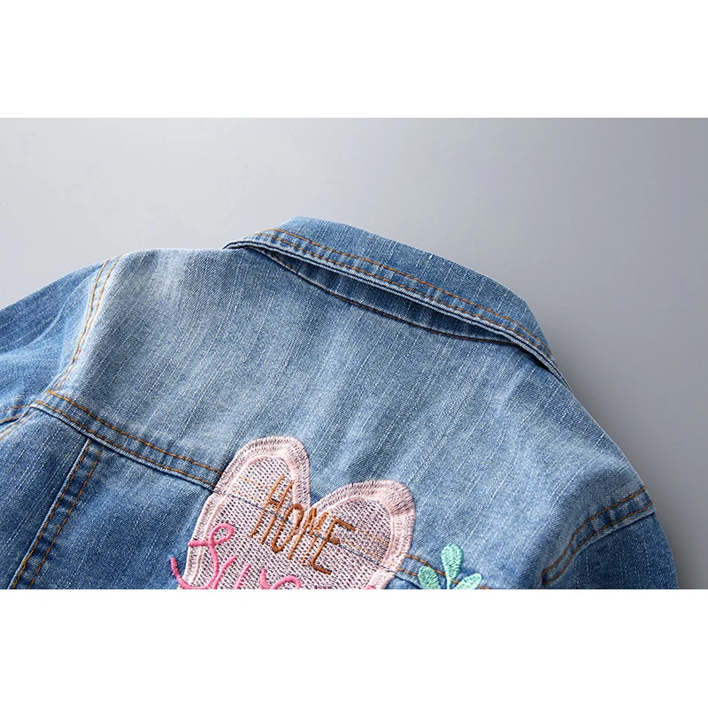 

fashion 2019 denim coat girl children spring autumn kids clothes girl coat toddler outerwear jean 5 years