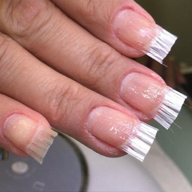 10 шт./упак. форма ногтей fibernails наращивания ногтей акрилом советы волокна Стекло наращивание ногтей пакет волокно Стекло ногти шелк строительный гель, ногти "сделай сам"