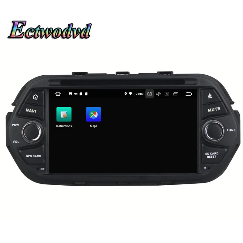 Ectwodvd 4G ram 32G rom Восьмиядерный Android 8 0 автомобильный DVD для Fiat Egea 2016 2017 2018-Радио стерео
