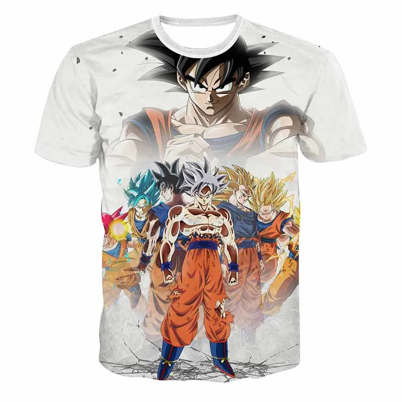 Dragon Ball Z Футболка мужская летняя 3D печать Супер Saiyan Son Goku God Black Zamasu Vegeta Драконий жемчуг футболки повседневные топы футболки
