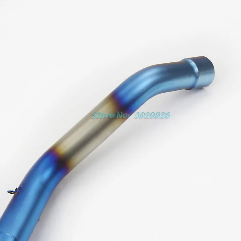 

ZX10R Blue Middle Link Pipe Slip On For Kawasaki ZX-10R Motorcycle Modified Exhaust Fit 51 mm Muffler without Escape 2008 - 2014