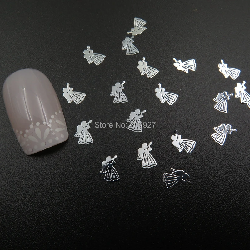 100 шт. серебряные металлические наклейки для ногтей | Красота и здоровье