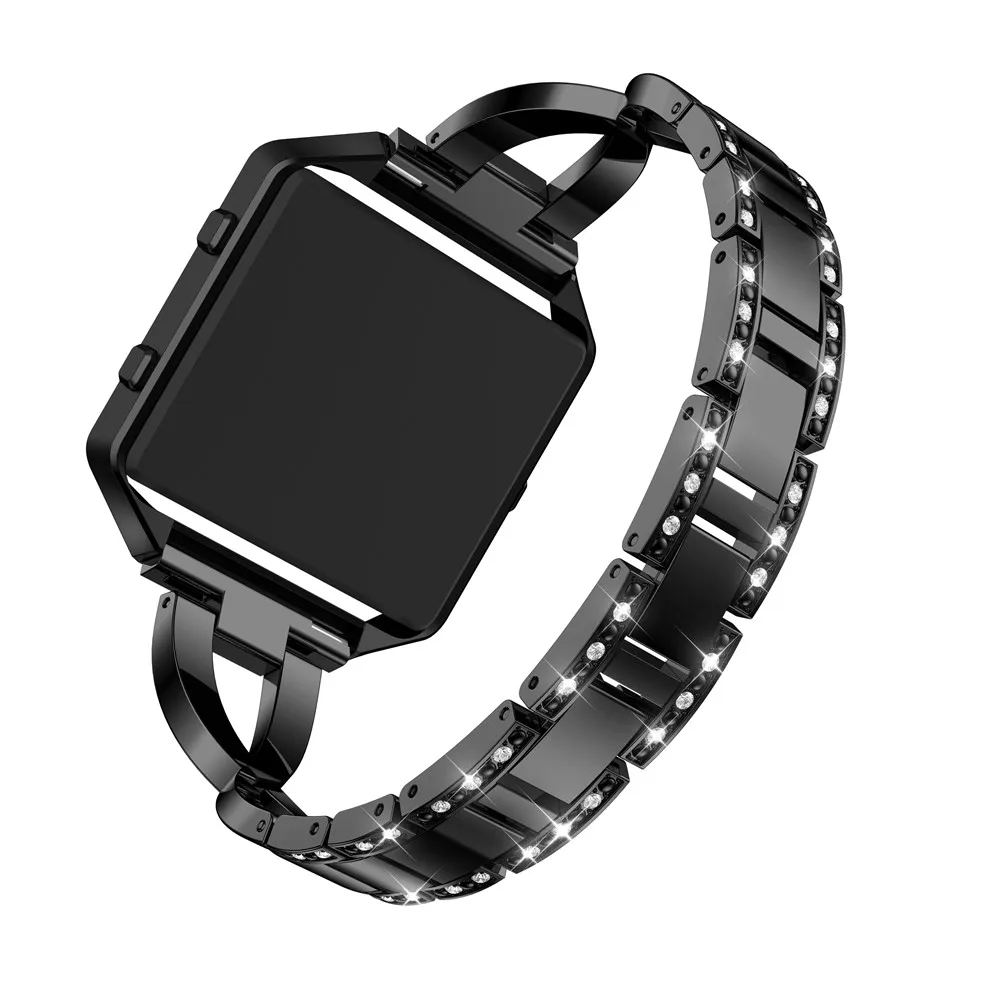 Хрустальный металлический ремешок для часов Fitbit Blaze новинка высокое качество