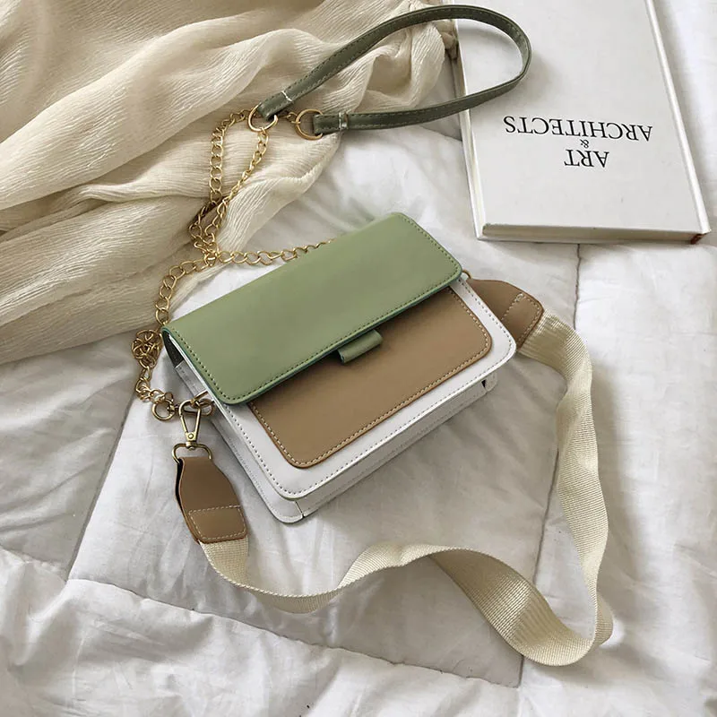 Светло-зеленый SMOOZA Mini Lederen Кроссбоди Tassen для Vrouwen Groene Keten Schouder Tas Dame Reizen Portemonnees en Handtassen сумка - Цвет: Светло-зеленый