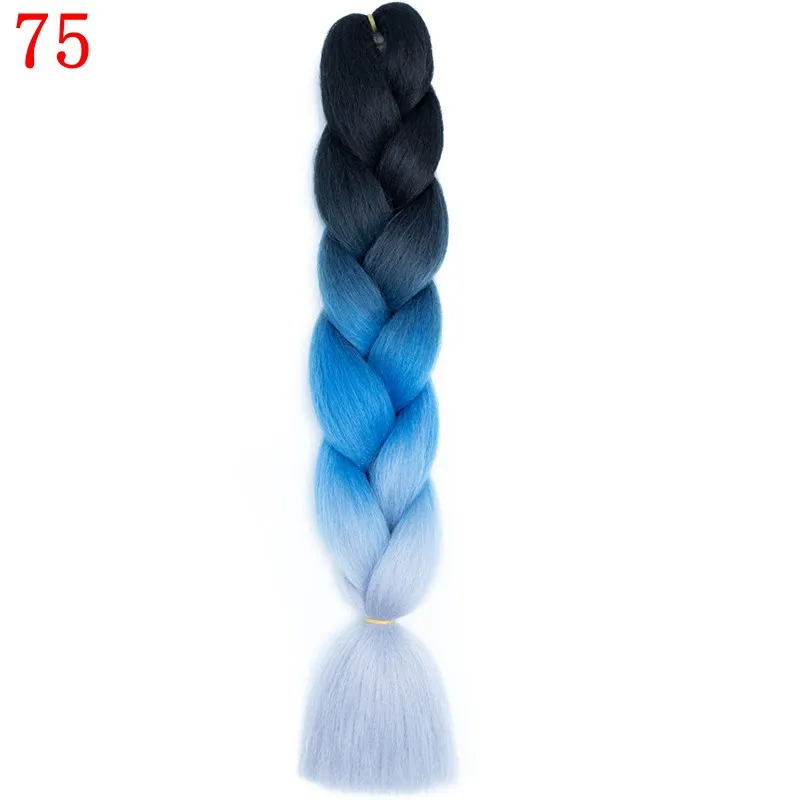 4/613 LISI HAIR Jumbo Braids Ombre long Synthetic Braiding Hair Blonde Pink Blue Grey multiple colour 100g 24 inches - Цвет: 4/613