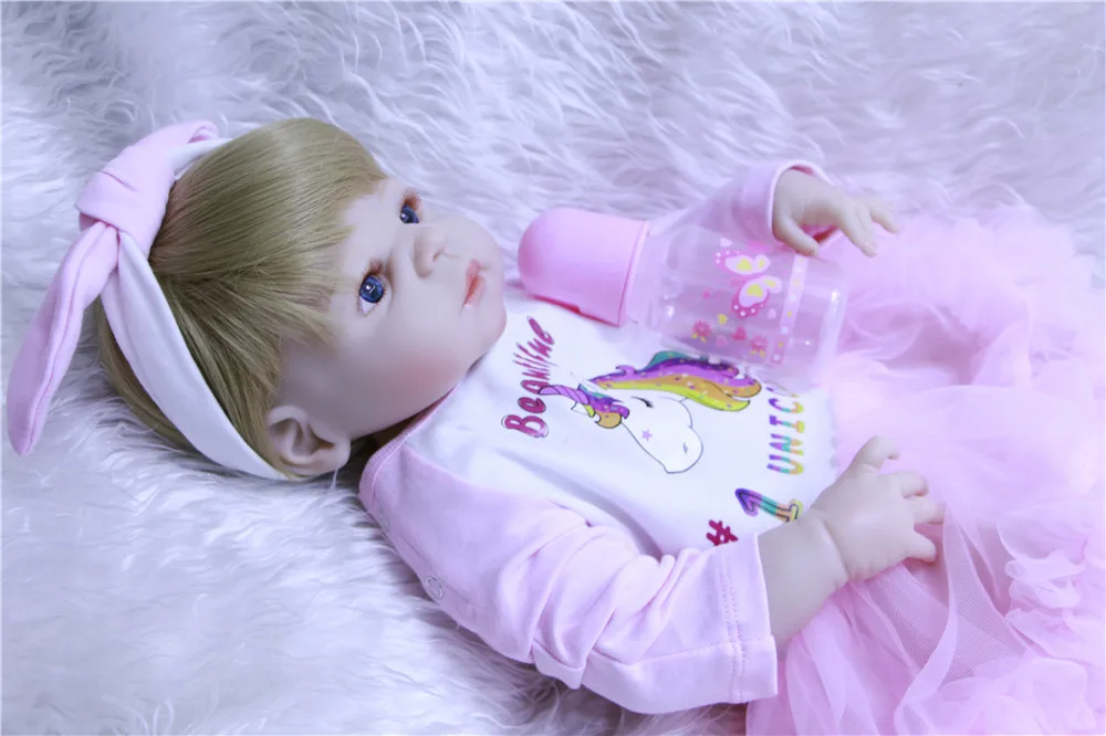 Кукла reborn boneca 55 см силиконовая ручная работа|reborn silicone|reborn dolls babiesdoll baby |